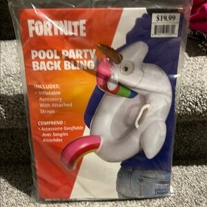 Pool Party Back Bling - White and Pink